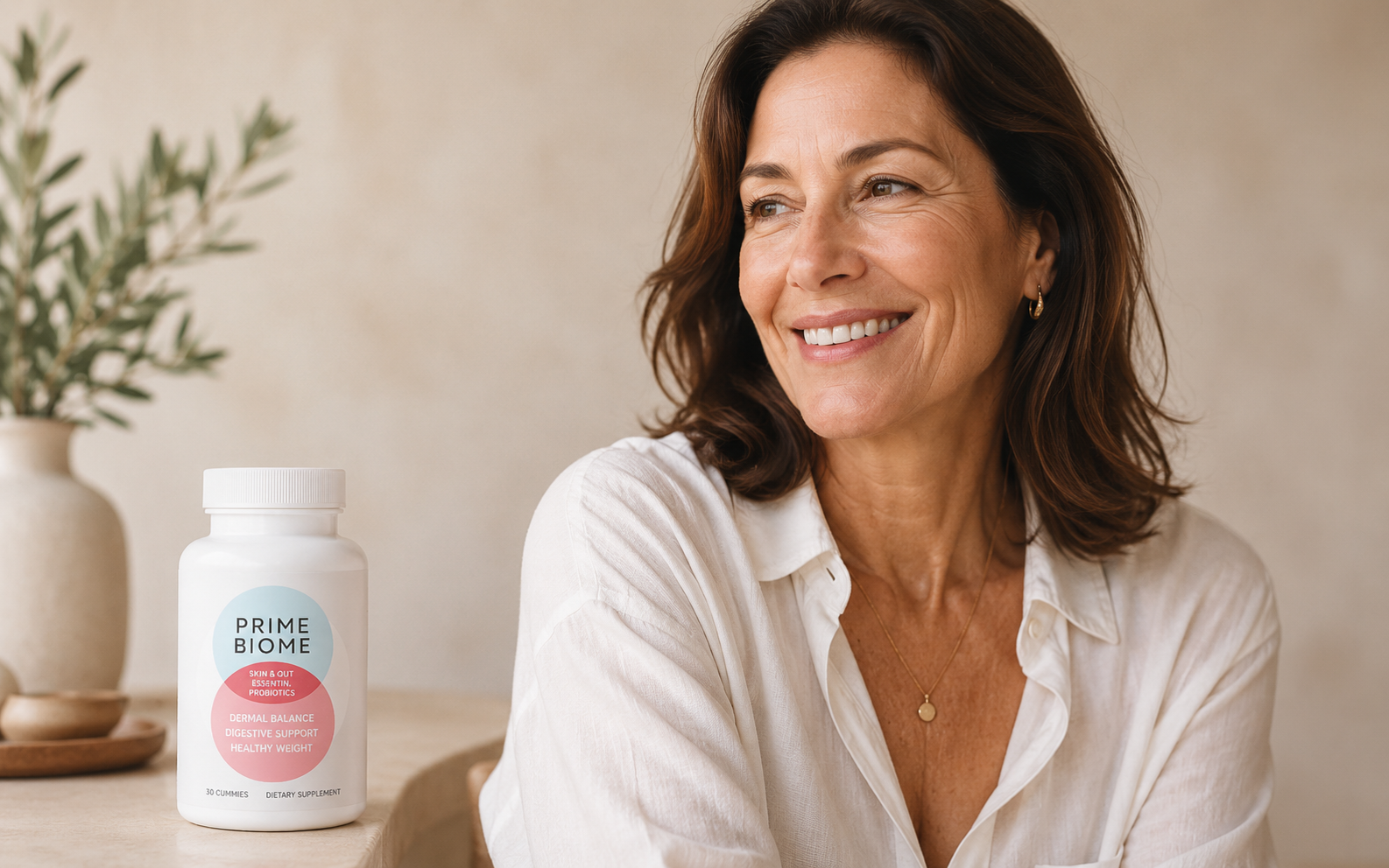 Woman with healthy glowing skin